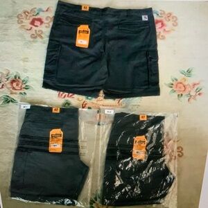 NWT 3 Carhartt Relaxed Fit Rugged Flex BS3542M  Canvas Cargo Work Shorts Sz 42